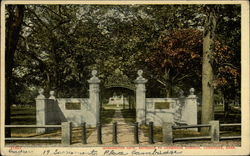 Washington Gate, Entrance to Cambridge Common Massachusetts Postcard Postcard