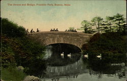 The Swans and Bridge, Franklin Park Postcard