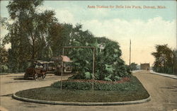 Auto Station For Belle Isle Park Postcard