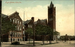 High School Erie, PA Postcard Postcard