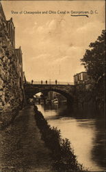 View of Chesapeake and Ohio Canal in Georgetown Washington, DC Washington DC Postcard Postcard