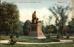 Statue of Robert Burns, Washington Park Postcard