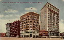 Corner of Michigan Ave. and Griswold St Postcard