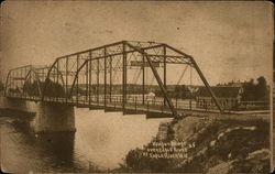 Wagon Bridge Over Eagle River Wisconsin Postcard Postcard