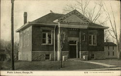 View of Public Library Onarga, IL Postcard Postcard