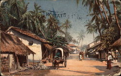 Road Scene Colombo, Ceylon Southeast Asia Postcard Postcard