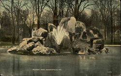Fountain at Military Park Postcard