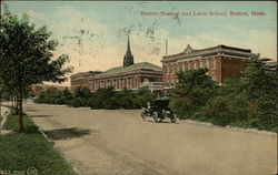 Boston Normal and Latin School Massachusetts Postcard Postcard