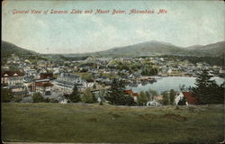 General View of Saranac Lake and Mount Baker Postcard