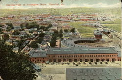 General View of Burlington shops Hannibal, MO Postcard Postcard