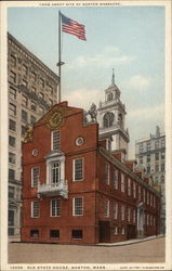 Old State House, From about site of Boston Massacre Massachusetts Postcard Postcard
