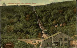 Railroad Up Mt. Tom Holyoke, MA Postcard Postcard