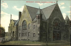 Methodist Church Marshalltown, IA Postcard Postcard