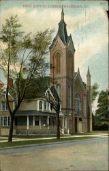 First Baptist Church Waukegan, IL Postcard Postcard
