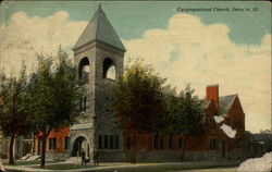 View of Congregational Church Decatur, IL Postcard Postcard