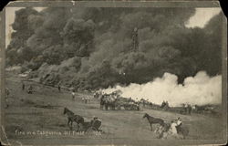 Fire in a California Oil Field 26 Postcard