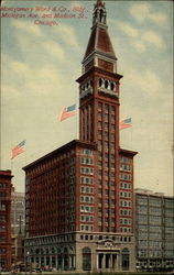 Montgomery War & Co., Bldg., Michigan Ave. and Madison St Chicago, IL Postcard Postcard