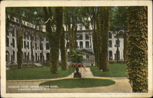 Interior Court, United States Hotel Saratoga Springs New York