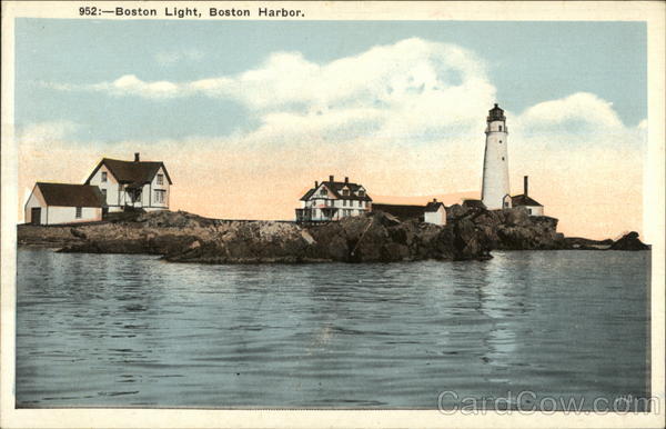Boston Light House in Boston Harbor Massachusetts