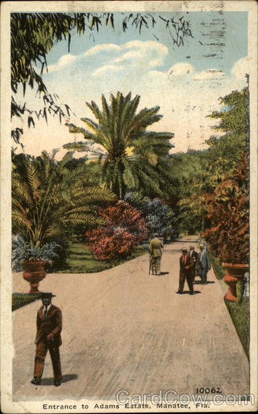 Entrance to Adams Estate Manatee Florida
