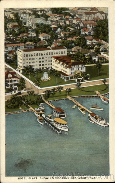 Hotel Plaza showing Biscayne Bay Miami Florida