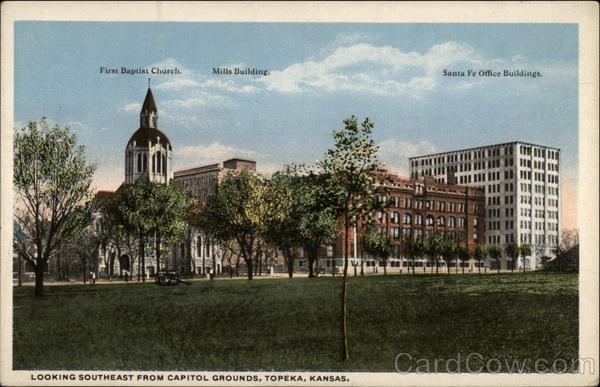 Looking southeast from Capitol Grounds Topeka Kansas