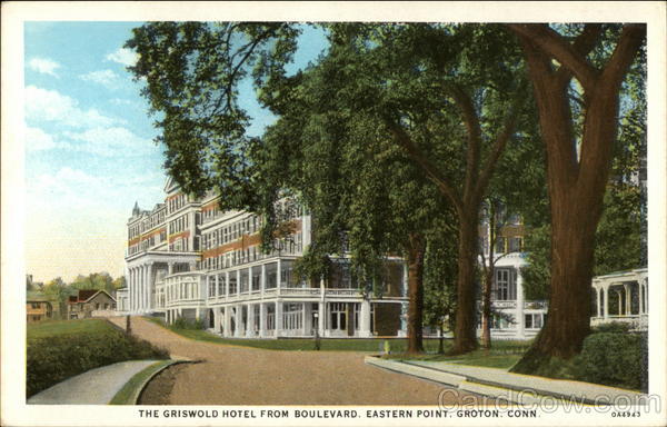 The Griswold Hotel from Boulevard, Eastern Point Groton Connecticut