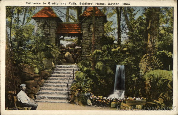 Entrance to Grotto and Falls, Soldiers' Home Dayton Ohio