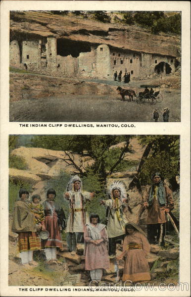The Indian Cliff Dwellings, The Cliff Dwelling Indians Manitou Colorado