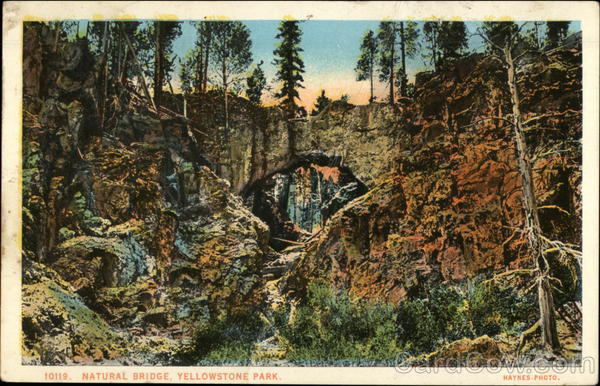 Natural Bridge Yellowstone National Park Wyoming