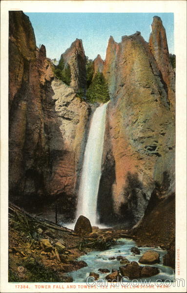 Tower Falls and Towers Yellowstone National Park Wyoming
