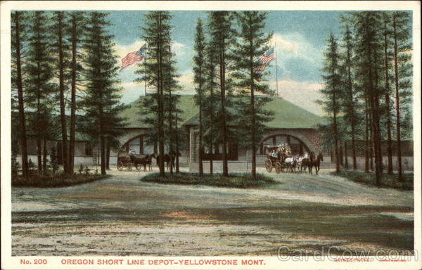 Oregon Short Line Depot Yellowstone National Park Montana