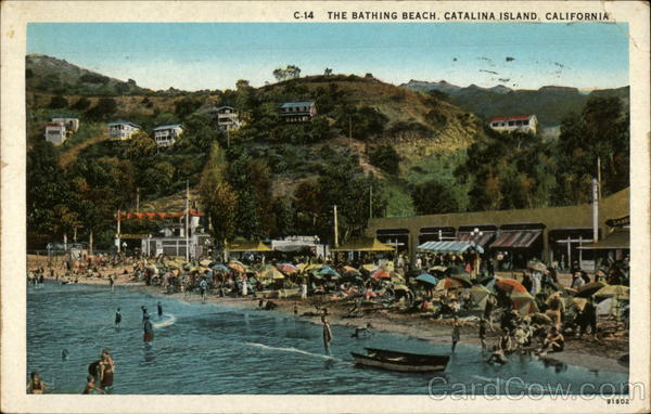 The Bathing Beach Santa Catalina Island California