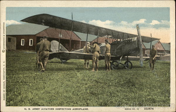U.S. Army Aviators Inspection Aeroplane Aircraft