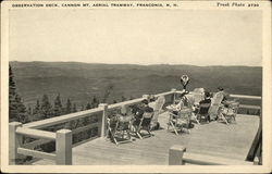 Observation Deck, Cannon Mt. Aerial Tramway Franconia, NH Postcard Postcard