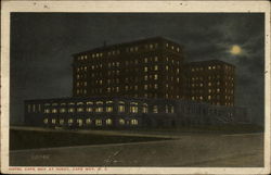 Hotel Cape May at night Postcard