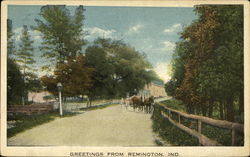 Greetings Remington, IN Postcard Postcard