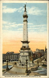 Soldiers' and Sailors' Monument Postcard