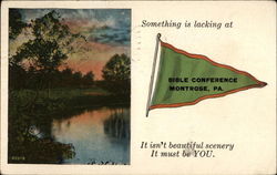 Something is lacking at Bible Conference Postcard