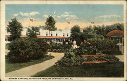 Flower Gardens, Exposition Park Conneaut Lake, PA Postcard Postcard