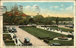 Ocean Pathway and Auditorium Ocean Grove, NJ Postcard Postcard