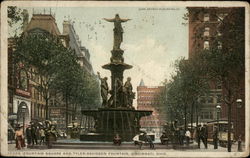 Fountain Square and Tyler-Davidson Fountain Postcard