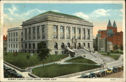 Summit County Court House Akron, OH Postcard Postcard