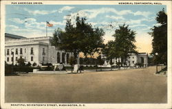 Pan American Union, Memorial Continental Hall, Beautiful Seventeenth Street Postcard