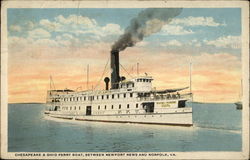 Chesapeake & Ohio Ferry Boat Postcard