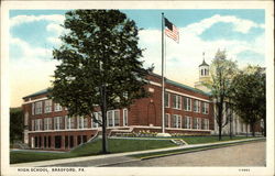 High School in Bradford, Pennsylvannia Pennsylvania Postcard Postcard