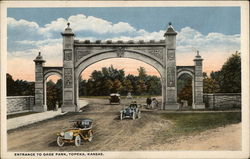 Entrance to Gage Park Postcard