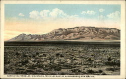 Sandia (Watermelon) Mountains, Ten Miles East of Albuquerque, New Mexico Postcard