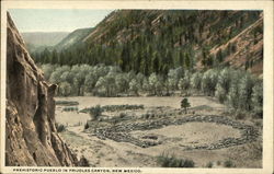 Prehistoric Pueblo, Frijoles Canyon Postcard