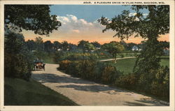 A Pleasure Drive in Vilas Park Madison, WI Postcard Postcard